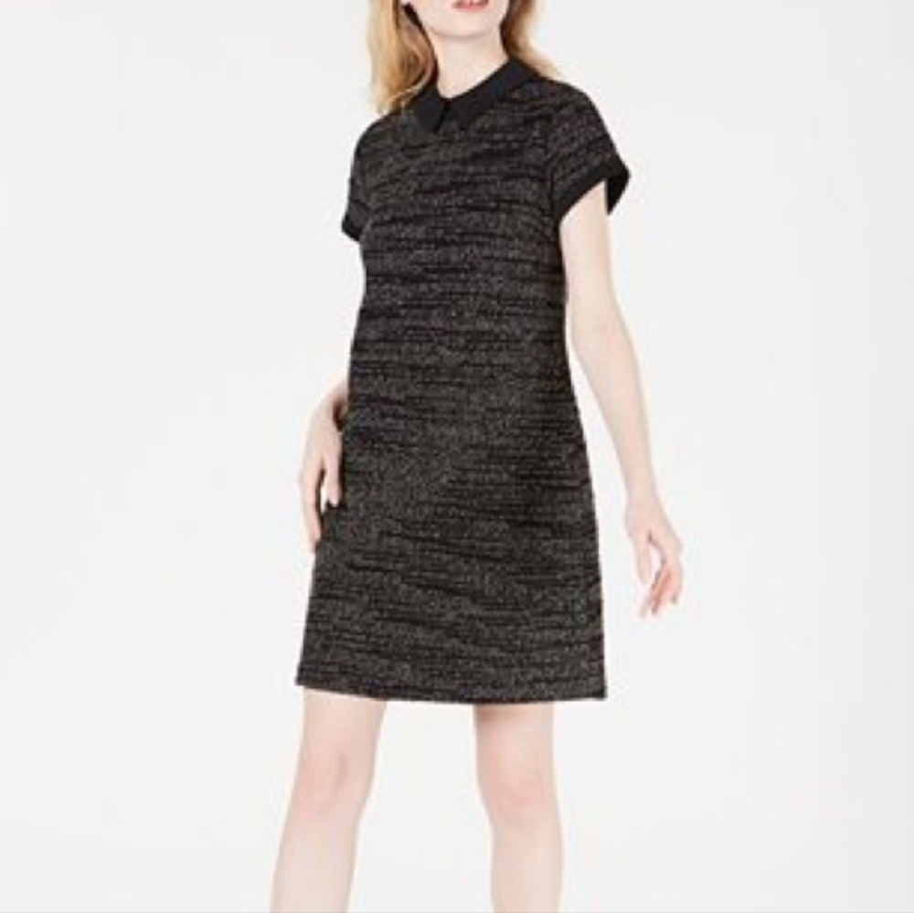 EUC Maison Jules Collared Printed Shift Dress